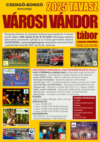 VÁROSI VÁNDOR tábor - 2025 tavasz